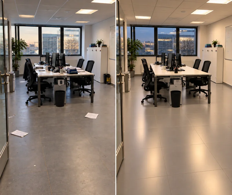Nettoyage avant après de bureaux et locaux professionnels