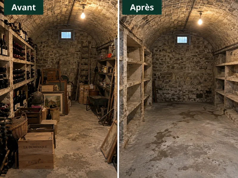 Débarras et nettoyage de cave