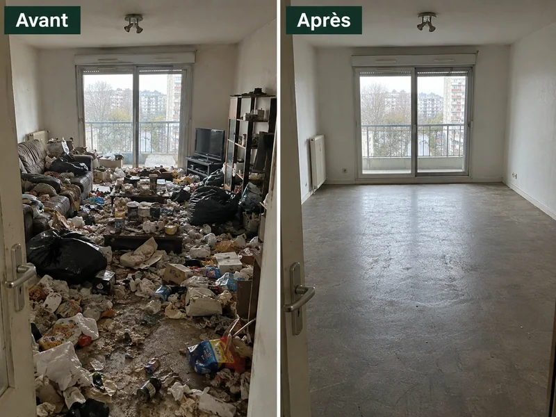 Appartement fortement encombré